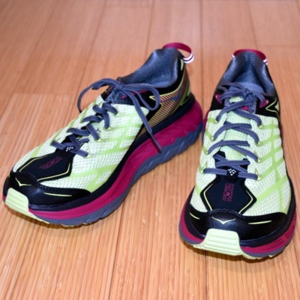 Hoka One One Stinson ATR4 Women 9.5 Lime Green/Hot Pink